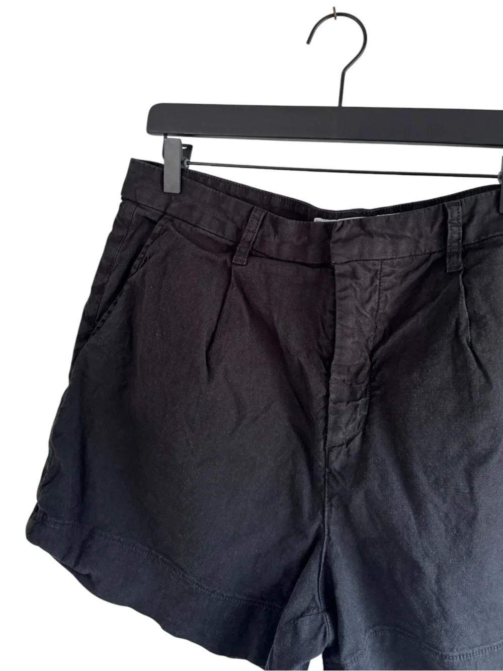 Frank & Eileen Black 12 Waterford Linen Shorts